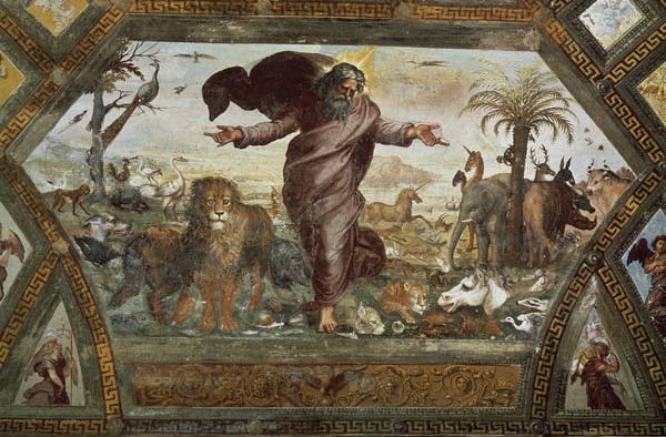 Raffael, Die Erschaffung der Tiere - Raphael /The Creation of Animals /c.1515 - Raphael, La Creation des animaux